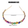 Unique Bargains Women's Metal Drip Shape Colorful Rhinestone Faux Crystal headband 1 Pc - 4 of 4