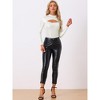 INSPIRE CHIC Women's Mock Neck Long Sleeve Cutout Glitter Party Top - 4 of 4