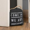 Pavilion Gift Company - Come In - 5" x 6" Dark Gray Door Stopper - Door Stops - 2 of 4