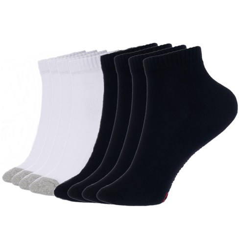 Alpine Swiss Mens 8 Pack Cotton Ankle Socks Athletic Performance Cushioned  Socks Shoe Size 6-12 Mix Blk Wht : Target