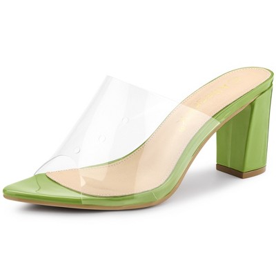 Clear and sales lime green heels