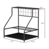 3-Tier Yard Tool Storage Rack, Garden Tool Organizer with Hooks for Long-Handled, Broom, Shovel - 3 of 4
