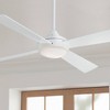 52" Minka Aire Modern Indoor Ceiling Fan with LED Light Flat White Opal Glass for Living Room Kitchen Bedroom Family Dining House - 2 of 4