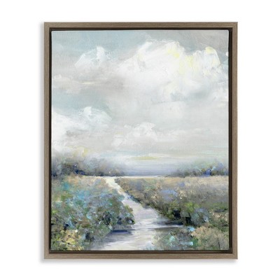 Stupell Industries Tranquil Flower Meadow Path, 17" x 21"
