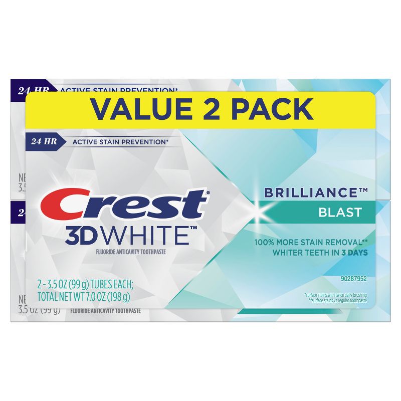 Crest 3D White Brilliance Blast Whitening Toothpaste Energizing Mint - 3.5oz, 1 of 15