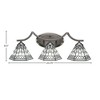 Toltec Lighting Zilo 3 - Light Vanity in  Graphite with 7" Pewter Art Glass Shade - 2 of 2