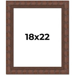 PosterPalooza | 18x22 Wide Bamboo Picture Frame, UV Acrylic, 4 Finishes - Brown, Black, Silver, and Natural - 1 of 4