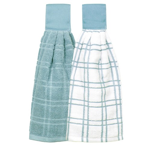 Ritz Royale Dew Checkered Cotton Kitchen Towel (Set of 2)