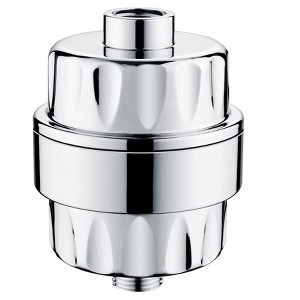 BRIGHT SHOWERS High Output Shower Filter for Hard Water, Removes Chlorine & Fluoride, Universal Multi-Stage Softener, Chrome - 1 of 4