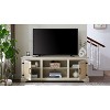 NicBex TV Stands for 70 inch TV, Entertainment Center with 2 Storage Shelves and 2 Rattan Cabinets,TV Console for Bedroom, Living Room, Home,White - 4 of 4