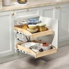 LOVMOR 2 Tier Soft Close Pull Slide Out Cabinet Organizer, Wooden Cabinet Drawer Organizer with U Bracket - 3 of 4