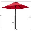 Yaheetech 7.5 FT Patio Umbrella Market Umbrella for Garden, Backyard, Pool, Beach - 3 of 4