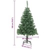 vidaXL Christmas Tree with 300 LEDs with Stand Green 70.9" PVC - 4 of 4
