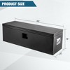 Black Steel Underbody Truck Toolbox – Heavy-Duty Lockable Storage with T-Handle Latch for Pickup Trucks & Work Vehicles (Single Unit) - 3 of 4