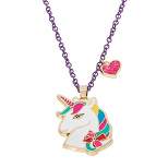 JoJo Siwa Unicorn with Heart Charm Pendant Necklace, 16"+3"