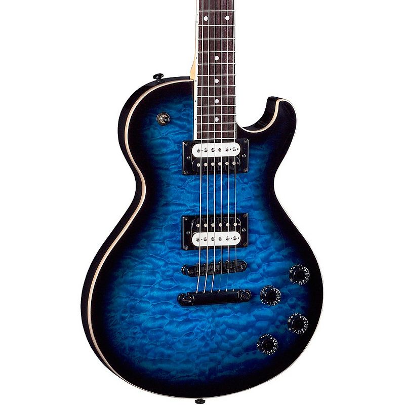 Dean Thoroughbred X Quilt Maple Electric Guitar Transparent Blue Burst, 1 of 3