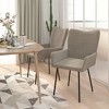 vidaXL Dining Chairs 2 pcs Light Gray Velvet - 3 of 4