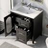 NicBex 30" Bathroom Storage Cabinet with Sink, Morden Bathroom Vanity, 2 Drawers and 1 Spacious Cabinet with Adjustable Shelf for Bathroom, Black - image 2 of 4