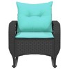 vidaXL Patio Rocking Chair Black, Turquoise - 4 of 4