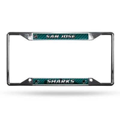 NHL San Jose Sharks View Chrome License Plate Frame