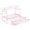 TiramisuBest Twin XL to King Metal Twin Size House Platform Bed with 2 Drawers - 4 of 4