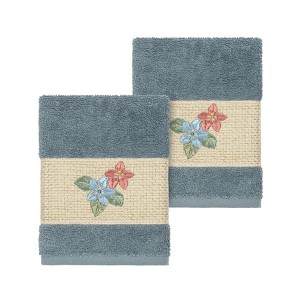 Linum Home Textiles 100% Turkish Cotton CAROLINE Embellished Towel Set - 1 of 2