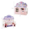Costway 2 in 1 Kids Play Kitchen & Cafe Restaurant Wooden Pretend Cooking Playset Toy - 2 of 4