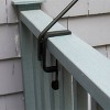 24" Tall Iron 45 Degrees Angled Rail Mount Pole Black Powder Coat Finish - Achla Designs: Deck Railing Shepherd Hook - 2 of 3