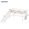NicBex Twin/Full Size Loft Bed with Ladder,Low Loft Bed Frame with Guardrails & Slide,Bed Frame for Kids,Box Spring Not Required - 3 of 4