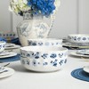 Stone Lain Set of 4 Fiore New Bone China Bowls Blue - 2 of 4