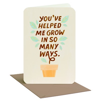 Carlton Cards Teacher Appreciation Thank You Card, Planter Design