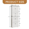72.4" Tall Storage Cabinet With 8 Doors, 4 Tier Shelves Freestanding Floor Cabinet Organizer - Leovsnove - 2 of 4