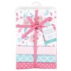 Hudson Baby Infant Girl Cotton Flannel Receiving Blankets, Mermaid, One Size - 2 of 4