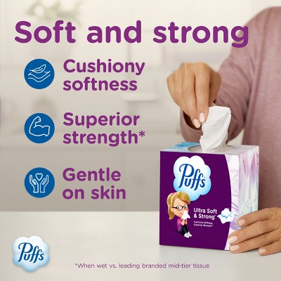 Puffs Plus Ultra Soft Exclusive Designs Facial Tissue - 72ct