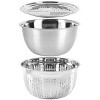 Oster 3 Piece Stainless Steel Multifunction Prep Bowl Set - 2 of 4