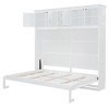 TIRAMISUBEST Queen Size Murphy Bed Wall Bed with Top Cabinets & Wine Rack, Space Saving Folding Murphy Cabinet Bed, No Box Spring Needed - 4 of 4