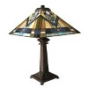 Chloe Lighting Michael Mission 2 Light Tiffany-Style Antique Dark Bronze Table Lamp 16" Shade - 3 of 3