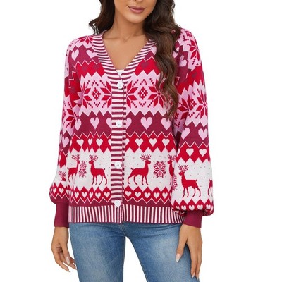 Christmas cardigan womens hotsell