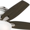 Hunter 42" Newsome Lighted Ceiling Fan Brushed Nickel Finish Medium Walnut Blades - 3 of 4