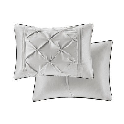 Joella Gray Microfiber Queen 24-Piece Bedding Set
