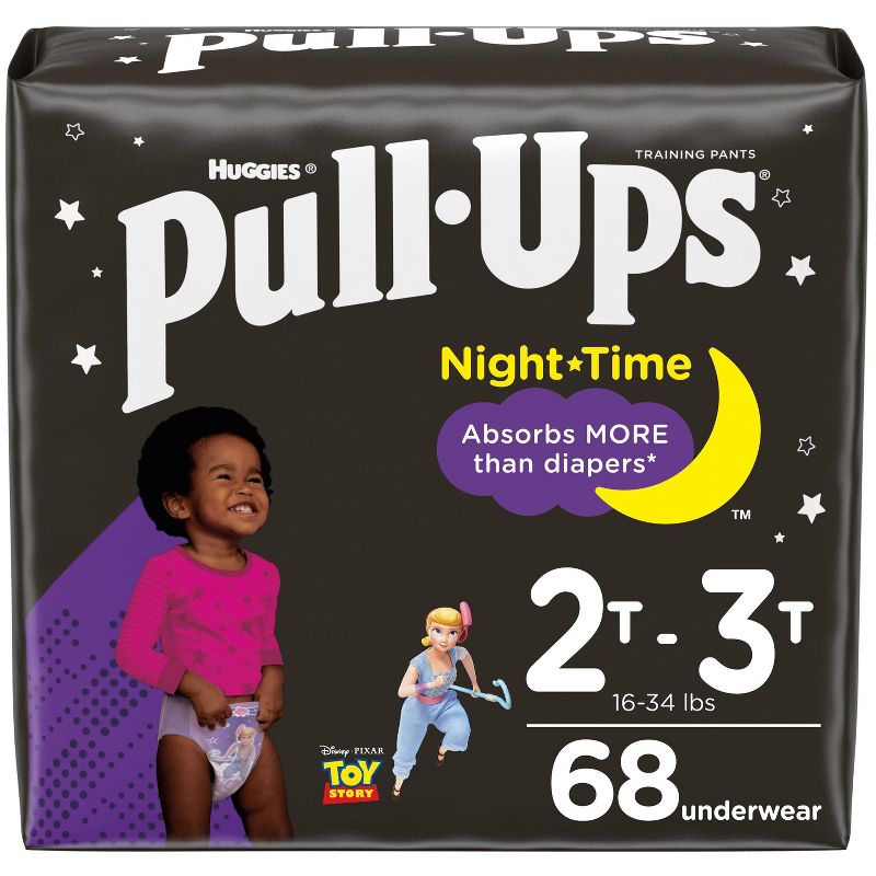 Pull-Ups Girls&#39; Night-Time Training Pants Super Pack - 2T-3T - 68ct, 1 of 11