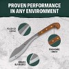 Condor Tool & Knife Amalgam Survival Machete - 1075 High Carbon Steel Blade - Walnut Handle - Heavy Duty Machete with Handcrafted Leather Sheath - 4 of 4