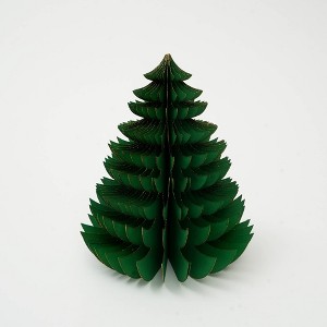 TopComfy Decorative Object Handmade Green Paper Tree Eco-Friendly Holiday Decor for Cozy Spaces, Green, 10.62"*10.62"*13" - 1 of 4