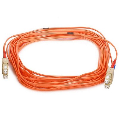 Monoprice Fiber Optic Cable - 10 Meter - Orange | SC to SC, OM1, 62.5/125 Type, Multi Mode, Duplex