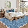 Washable Scalloped Area Rug, Soft Non-Slip Large Area Carpet for Bedroom, Living Room, Dining Room, Nursery, Modern Farmhouse Style - 3 of 4