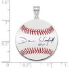 Black Bow Jewelry Sterling Silver Dave Winfield Signature MD Enamel Baseball Pendant - 4 of 4