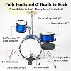 StarQuest Junior 3-Piece Drum Set – Premium Metallic Blue Finish with Bass, Snare, Tom and Crash Cymbal – Perfect for Junior Drummers and Beginners - 4 of 4