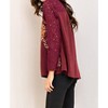 Women's Embroidered Floral Eyelet Lace Blouse - entro - 3 of 4