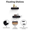 ChicFurnit Wall Shelf Set Floating Wood Shelves Invisible Brackets Hanging Shelf for Books Storage for Indoor Living Room, Black, 14.96"*6.1"*1.57" - 2 of 4