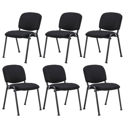 Tangkula Set of 6 Office Guest Chair Stackable Reception Chair Waiting Conference Room